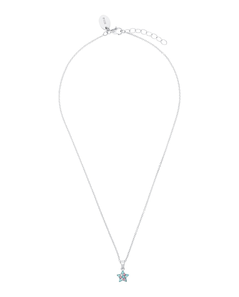 Collares con colgante para niñas, de ley 925 | estrella - Lily Princesa - Plata Plata-3