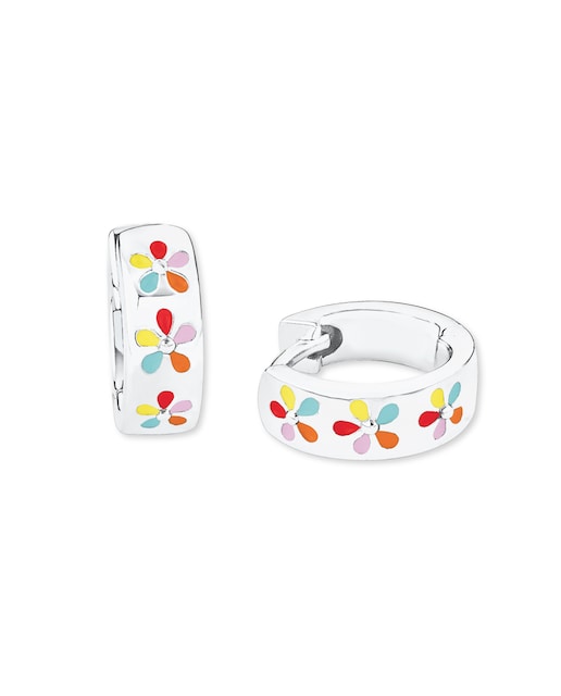 Imagen 0 de Pendientes de niña de plata multicolor