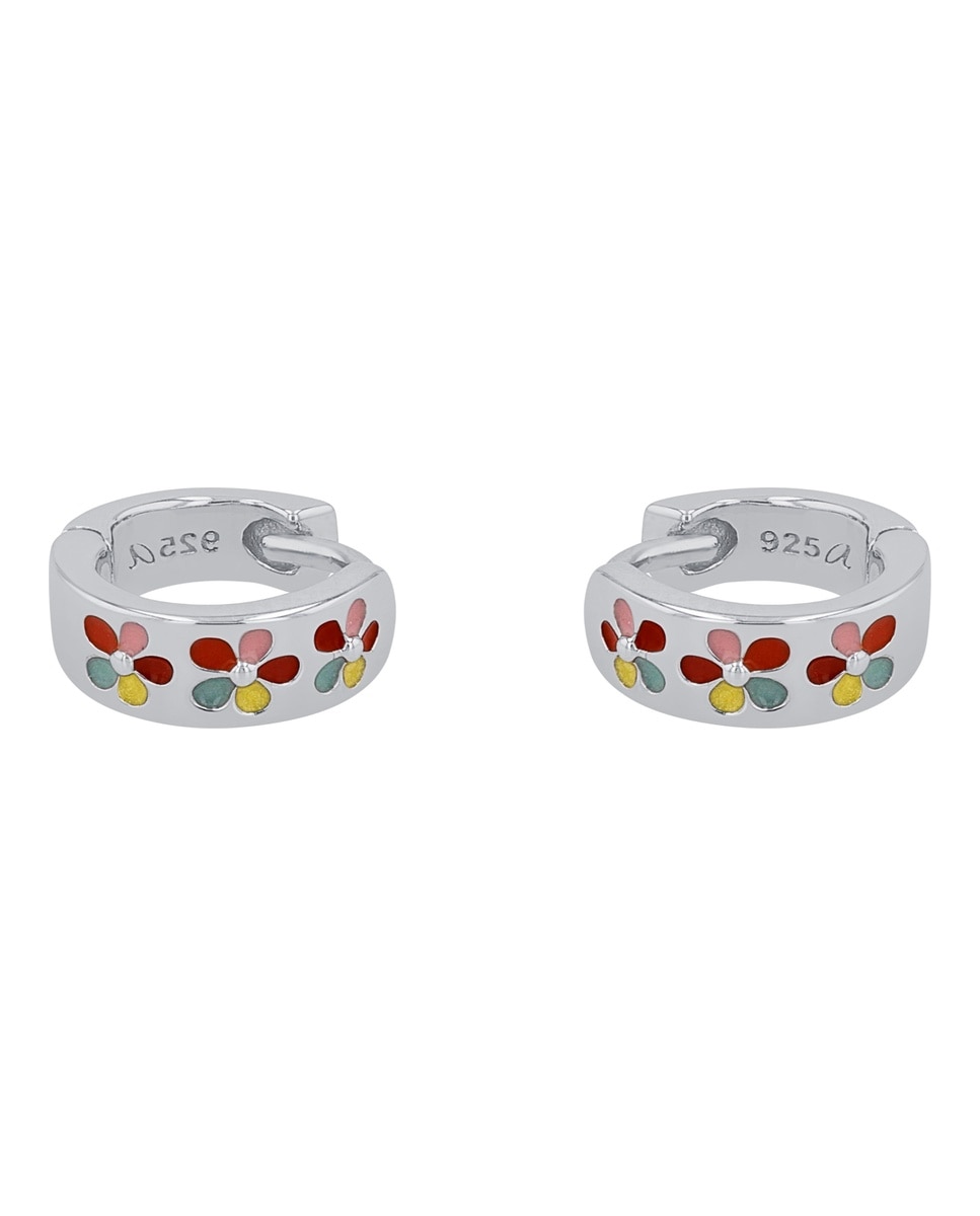 Aro para niñas, de ley 925 | flor - Lily Princesa - Plata Plata-5