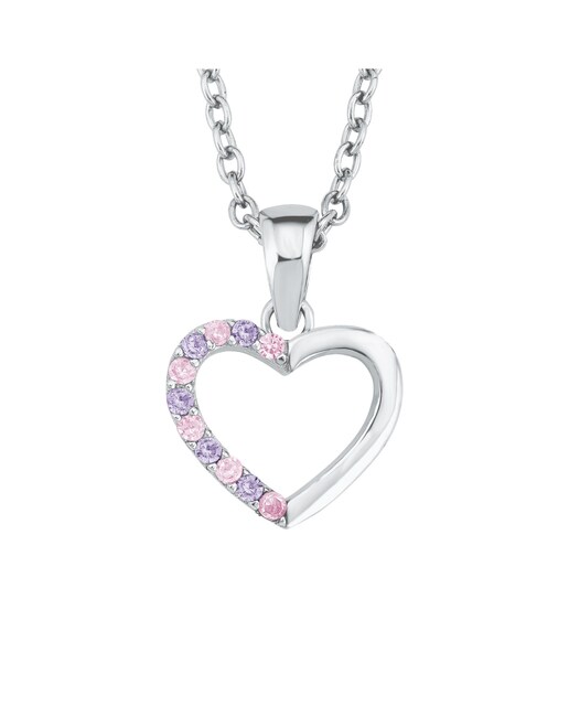 Imagen 0 de Collar de niña de plata multicolor con circonitas