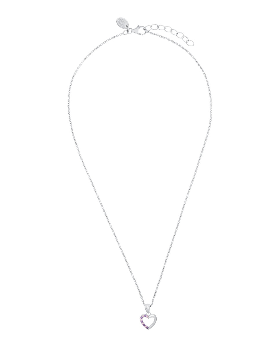 Collares con colgante para niñas, de ley 925 | corazón - Lily Princesa - Plata Plata-3