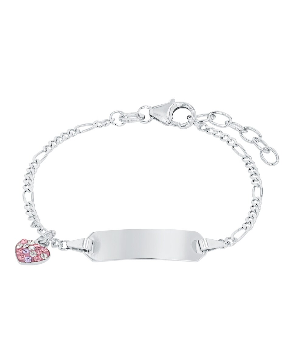 Pulseras identificativas para niñas, plata de ley 925 | corazón - Lily Princesa - Plata Plata-2