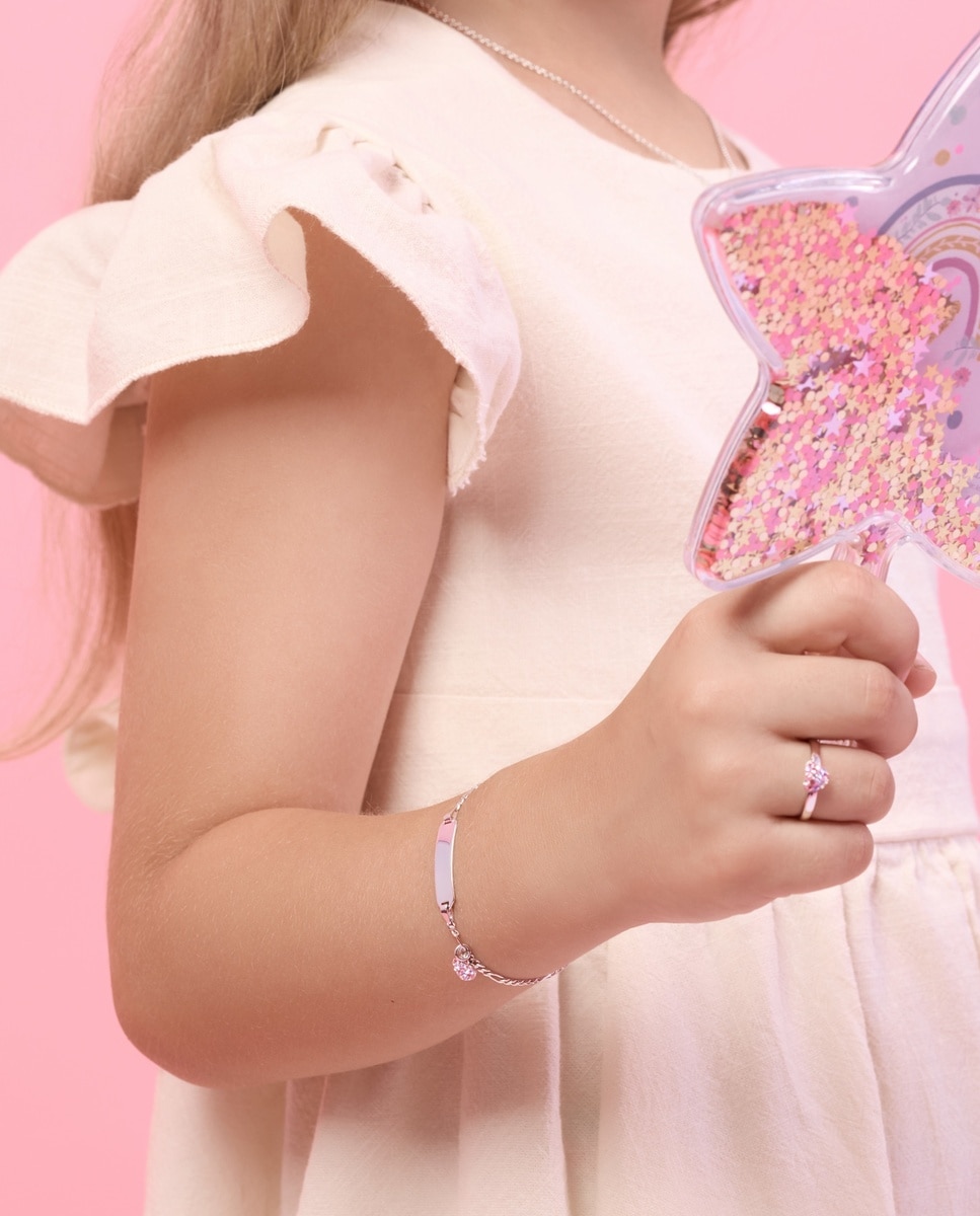 Pulseras identificativas para niñas, plata de ley 925 | corazón - Lily Princesa - Plata Plata-6