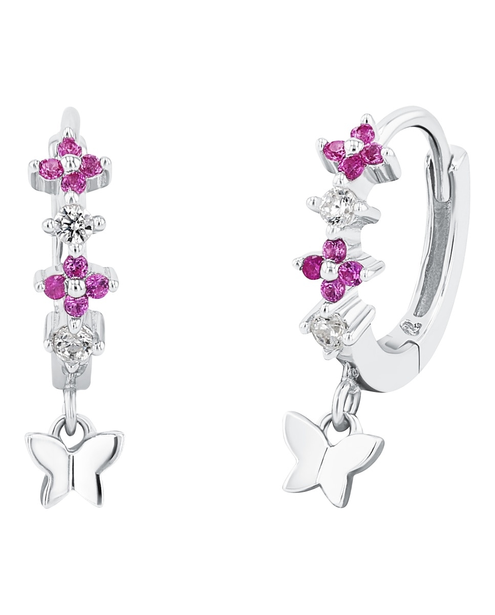 Aro para niñas, de ley 925 | mariposa - Lily Princesa - Plata Plata-2