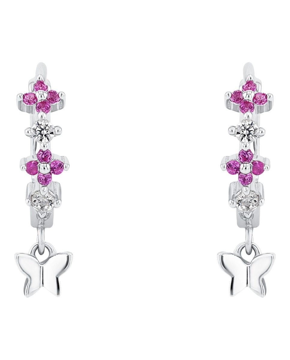 Aro para niñas, de ley 925 | mariposa - Lily Princesa - Plata Plata-3