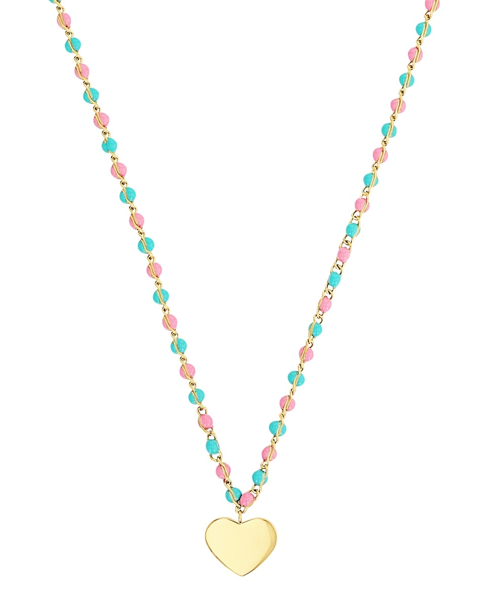Collares con colgante para niñas, acero inoxidable | corazón - Lily Princesa - Oro Oro-2