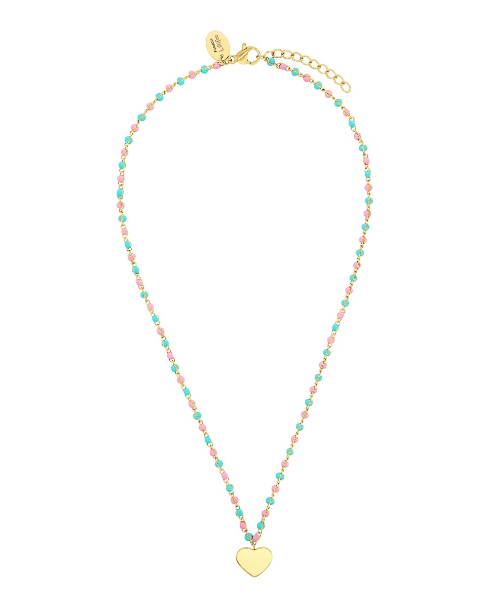 Collares con colgante para niñas, acero inoxidable | corazón - Lily Princesa - Oro Oro-3