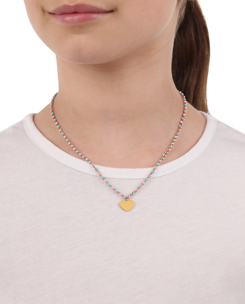 Collares con colgante para niñas, acero inoxidable | corazón - Lily Princesa - Oro Oro-4
