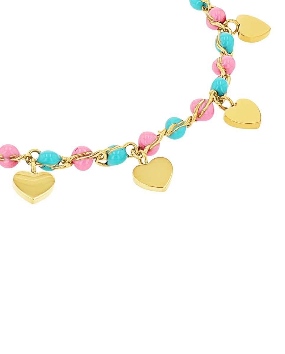 Pulsera con colgante para niñas, acero inoxidable | corazón - Lily Princesa - Oro Oro-3
