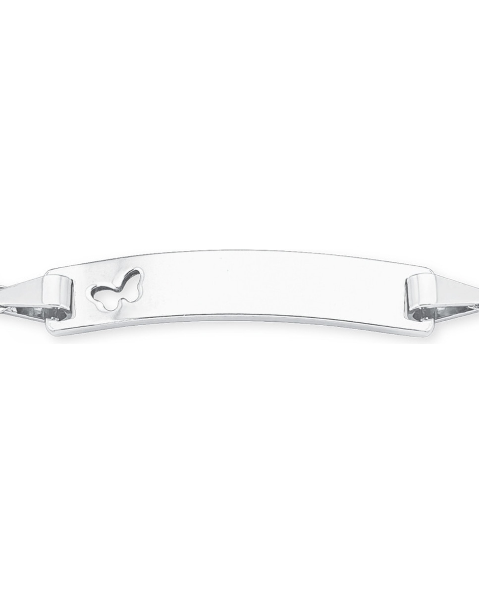 Pulseras identificativas para niñas, plata de ley 925 | mariposa - Lily Princesa - Plata Plata-3