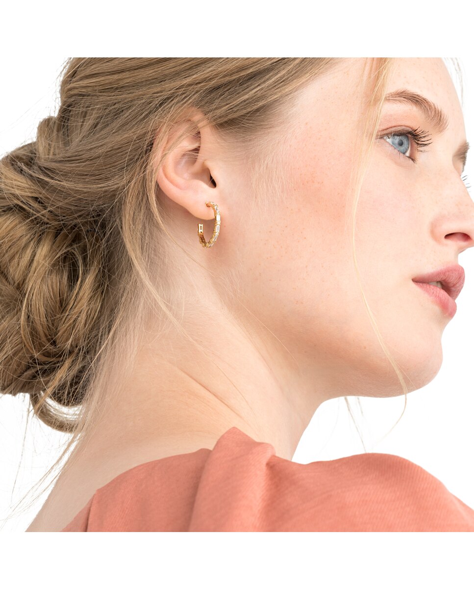 Pendientes noelani de plata 925 con chapado en oro - Bicolor Bicolor-4