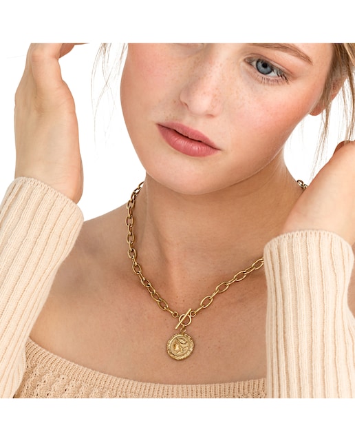 Imagen 0 de Collar Noelani acero inoxidable moneda