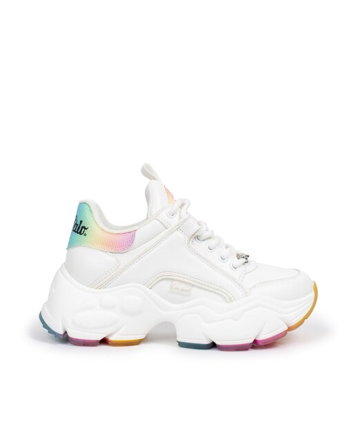 Imagen 0 de Zapatillas deportivas de mujer con plataforma y detalles multicolores