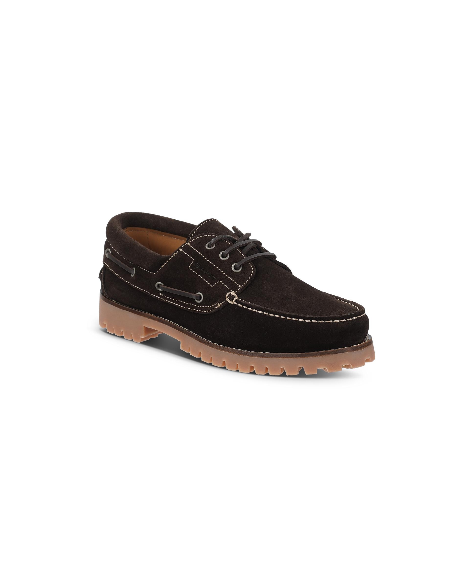 Náuticos de hombre de piel con cordones - Gant - Marrón Marrón-2