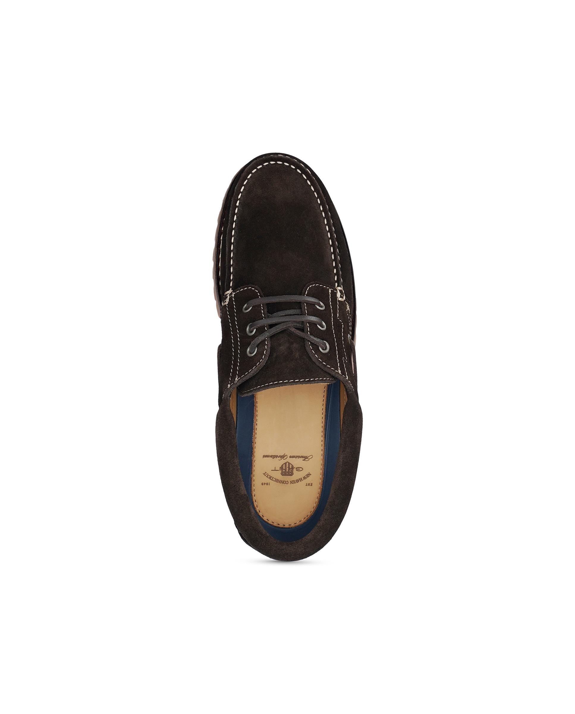 Náuticos de hombre de piel con cordones - Gant - Marrón Marrón-4