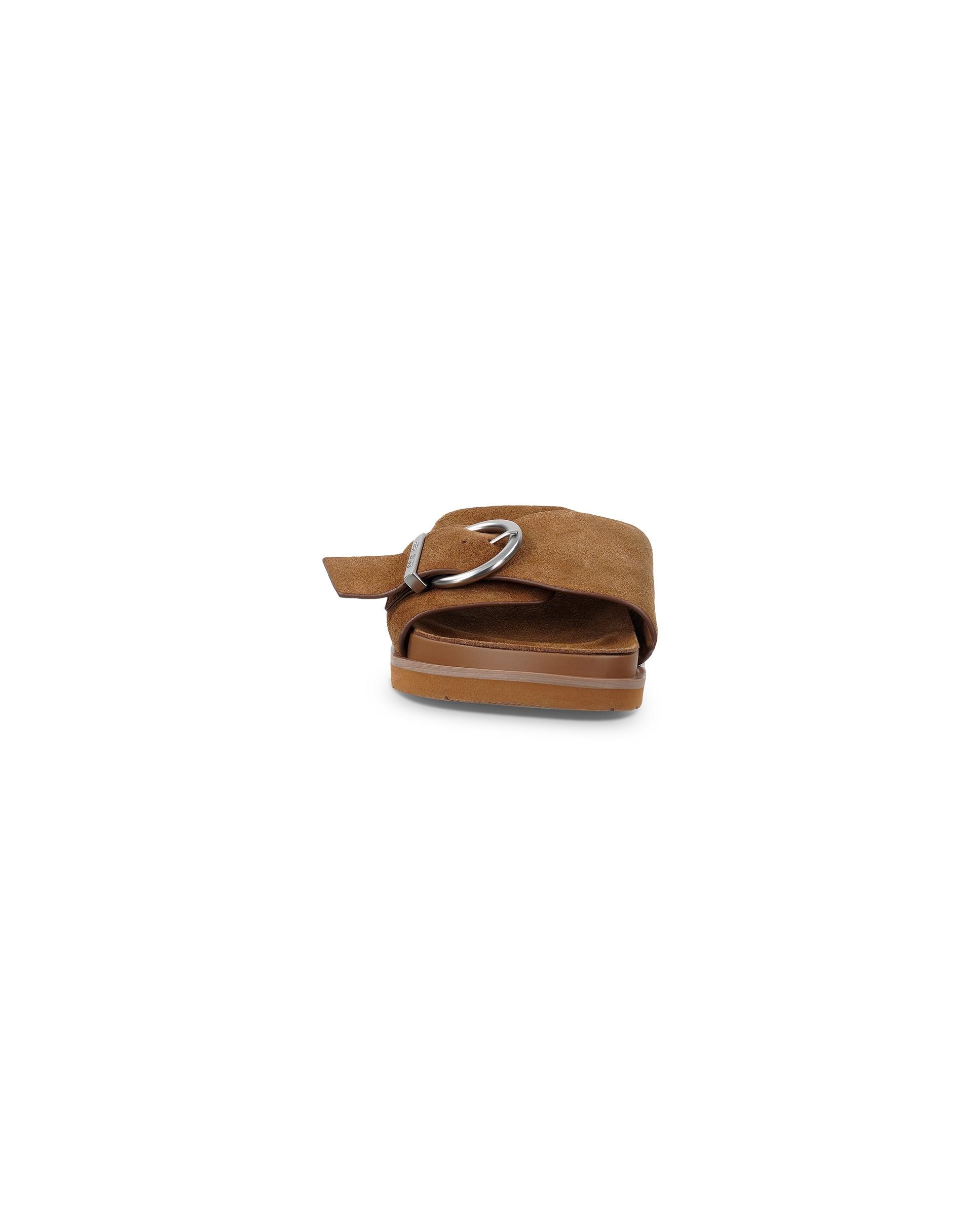 Sandalias de pala de mujer de piel con hebilla - Gant - Marrón oscuro Marrón oscuro-3