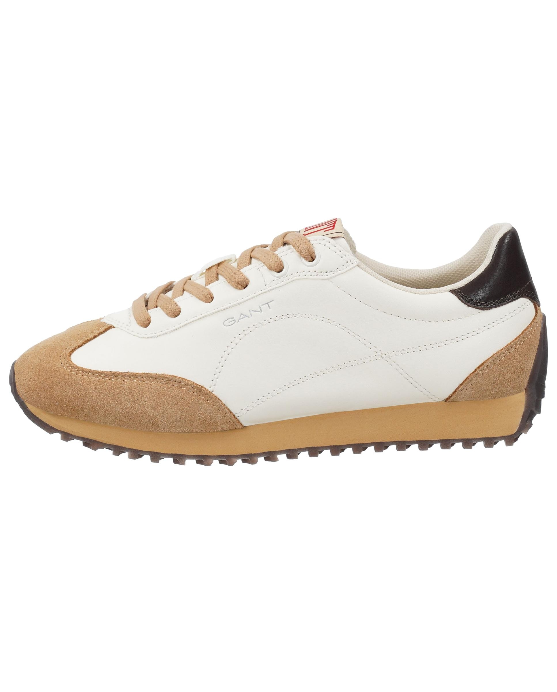 Zapatillas retro de mujer estilo runner con suela dentada - Gant - Blanco / Roble Blanco / Roble-3