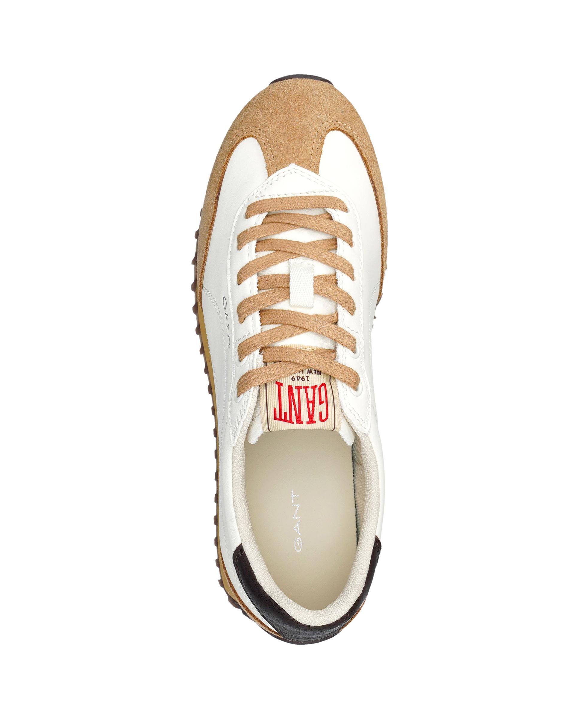Zapatillas retro de mujer estilo runner con suela dentada - Gant - Blanco / Roble Blanco / Roble-5