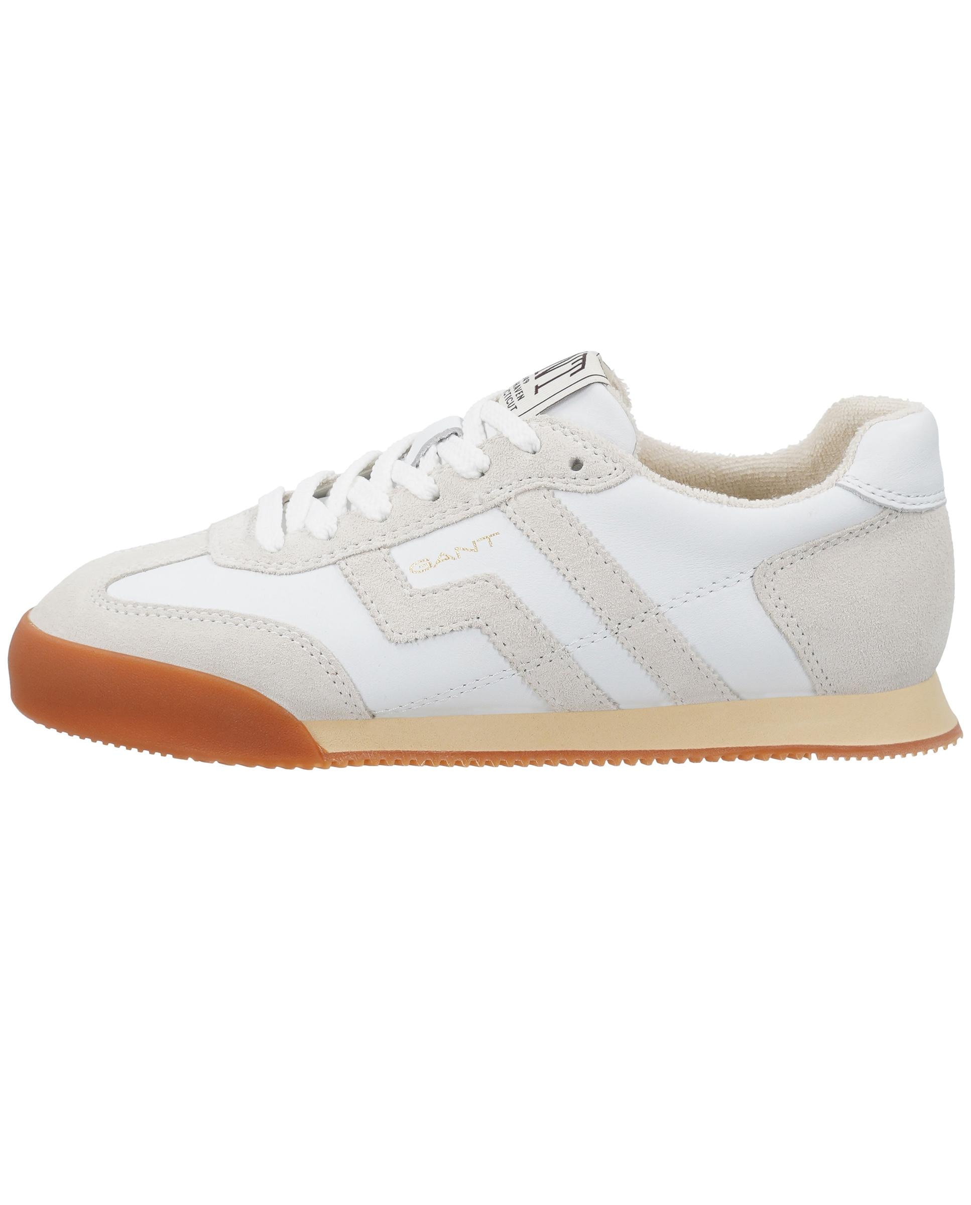 Zapatillas retro de mujer en piel con logo gant - Blanco Blanco-3