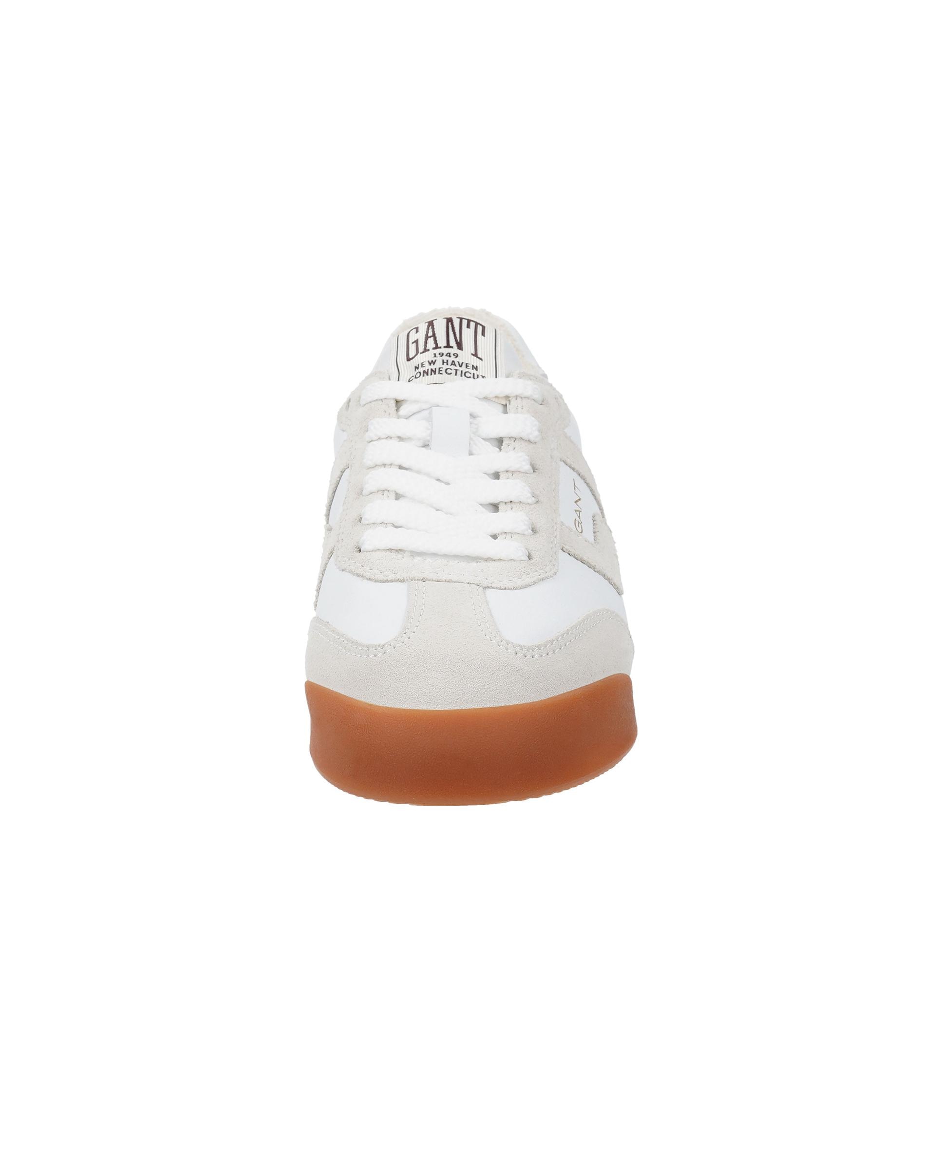 Zapatillas retro de mujer en piel con logo gant - Blanco Blanco-2