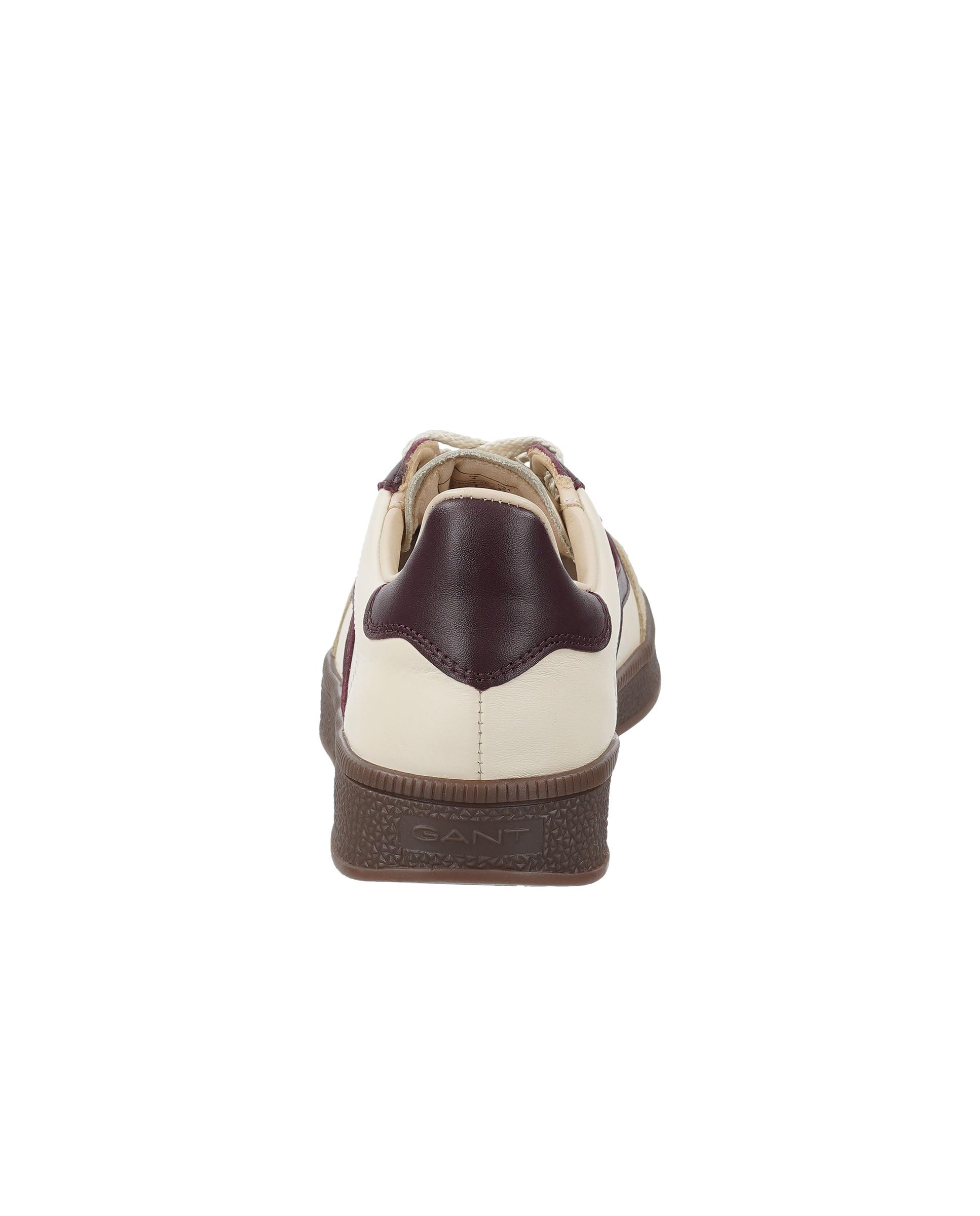 Zapatillas retro de mujer con ajuste de cordones y detalle lateral en contraste - Gant - Crema Crema-4