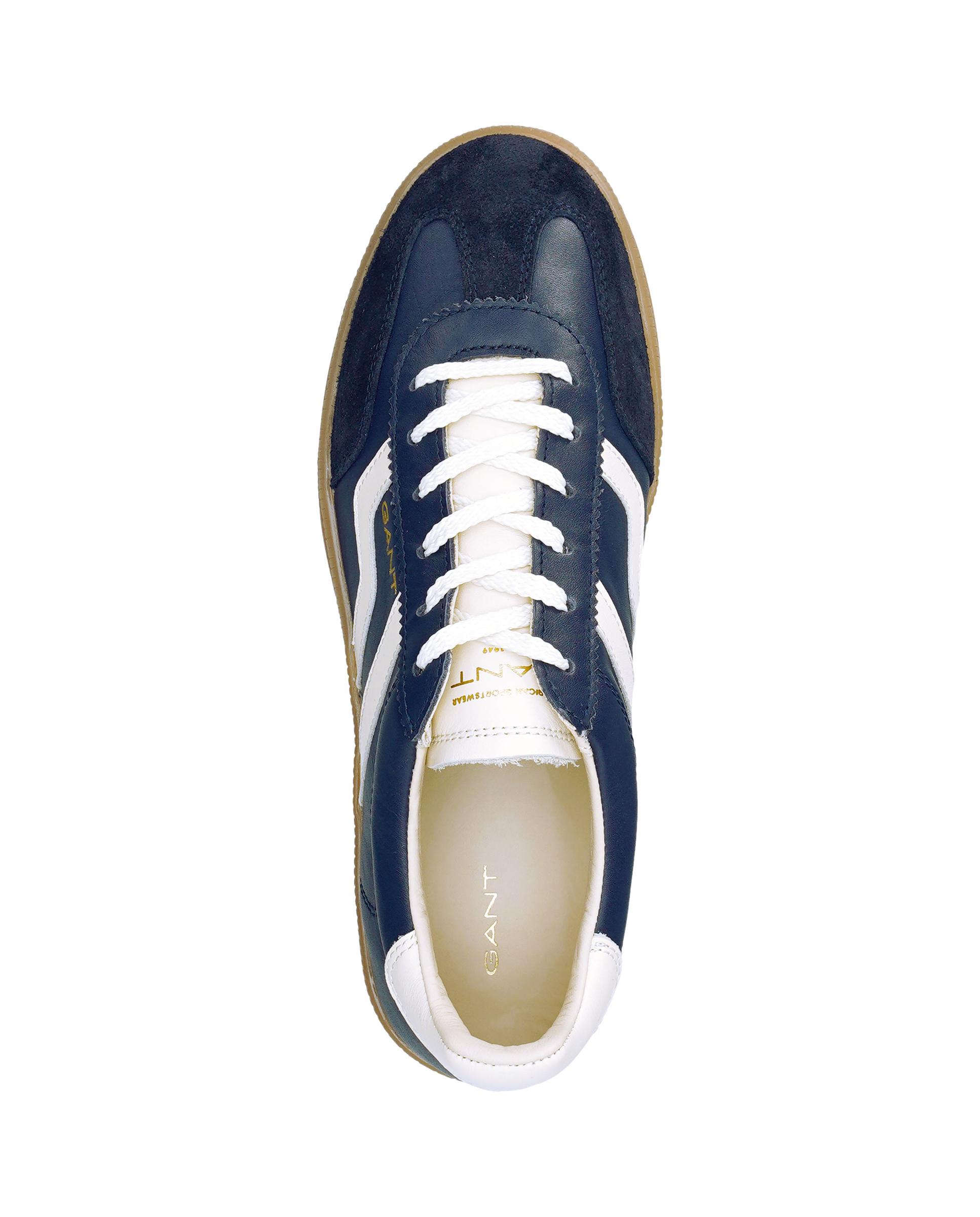 Zapatillas retro de mujer con ajuste de cordones y detalle lateral en contraste - Gant - Azul marino Azul marino-5