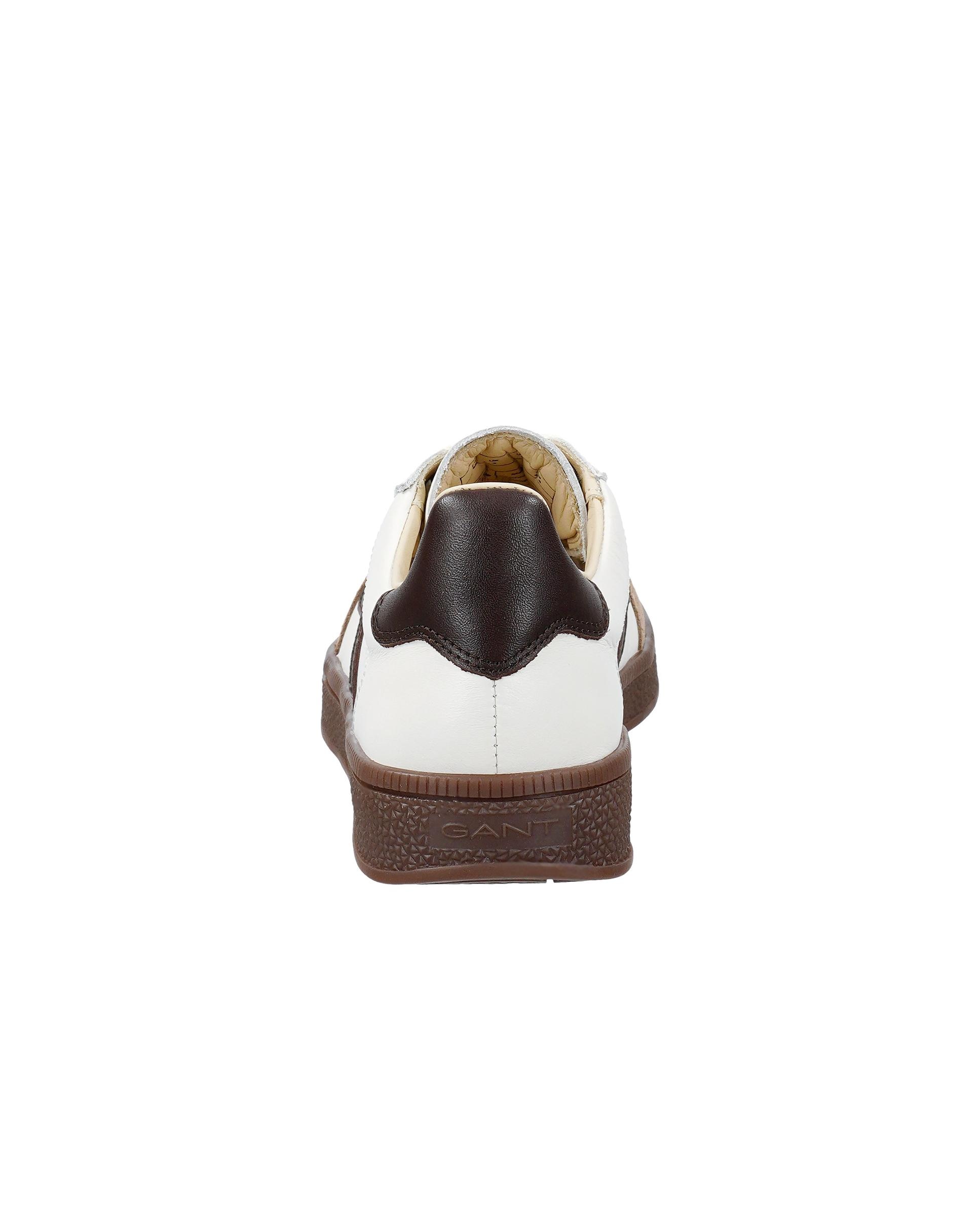 Zapatillas retro de mujer con ajuste de cordones y detalle lateral en contraste - Gant - Blanco / Roble Blanco / Roble-4