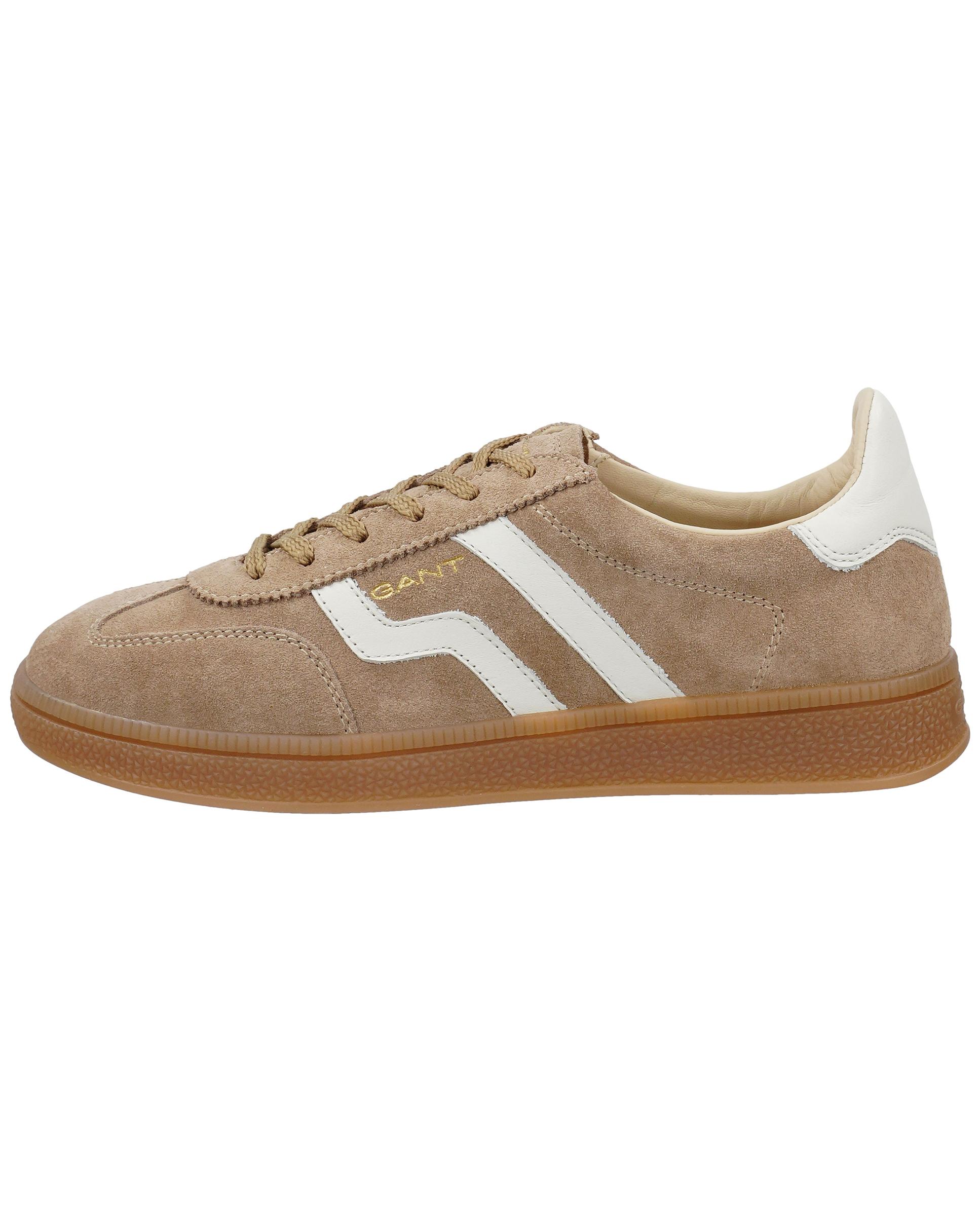 Zapatillas retro de mujer con ajuste de cordones y detalle lateral en contraste - Gant - Crema Crema-3