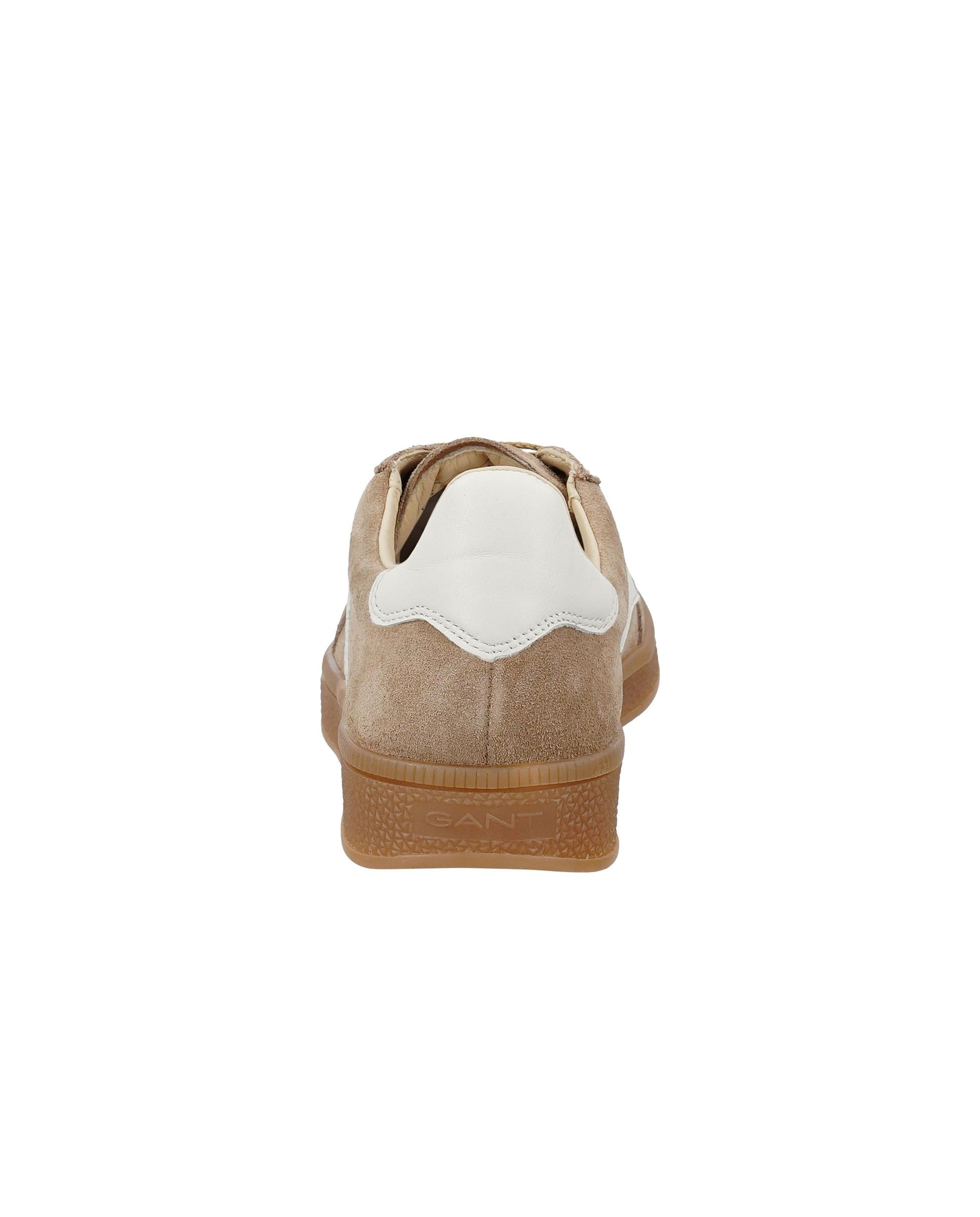 Zapatillas retro de mujer con ajuste de cordones y detalle lateral en contraste - Gant - Crema Crema-4