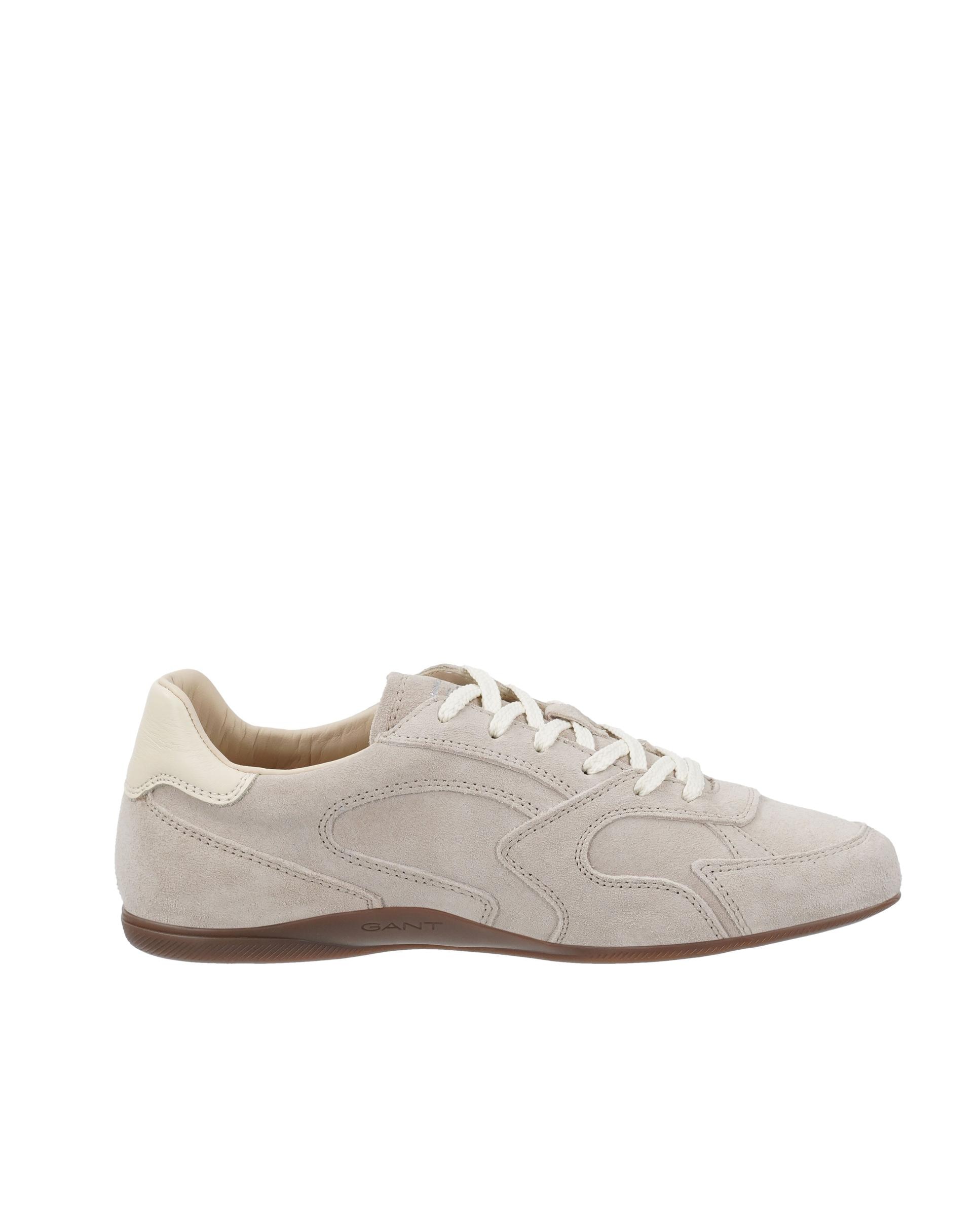 Zapatillas retro de mujer de suela plana y ajuste de cordones - Gant - Gris Gris-1