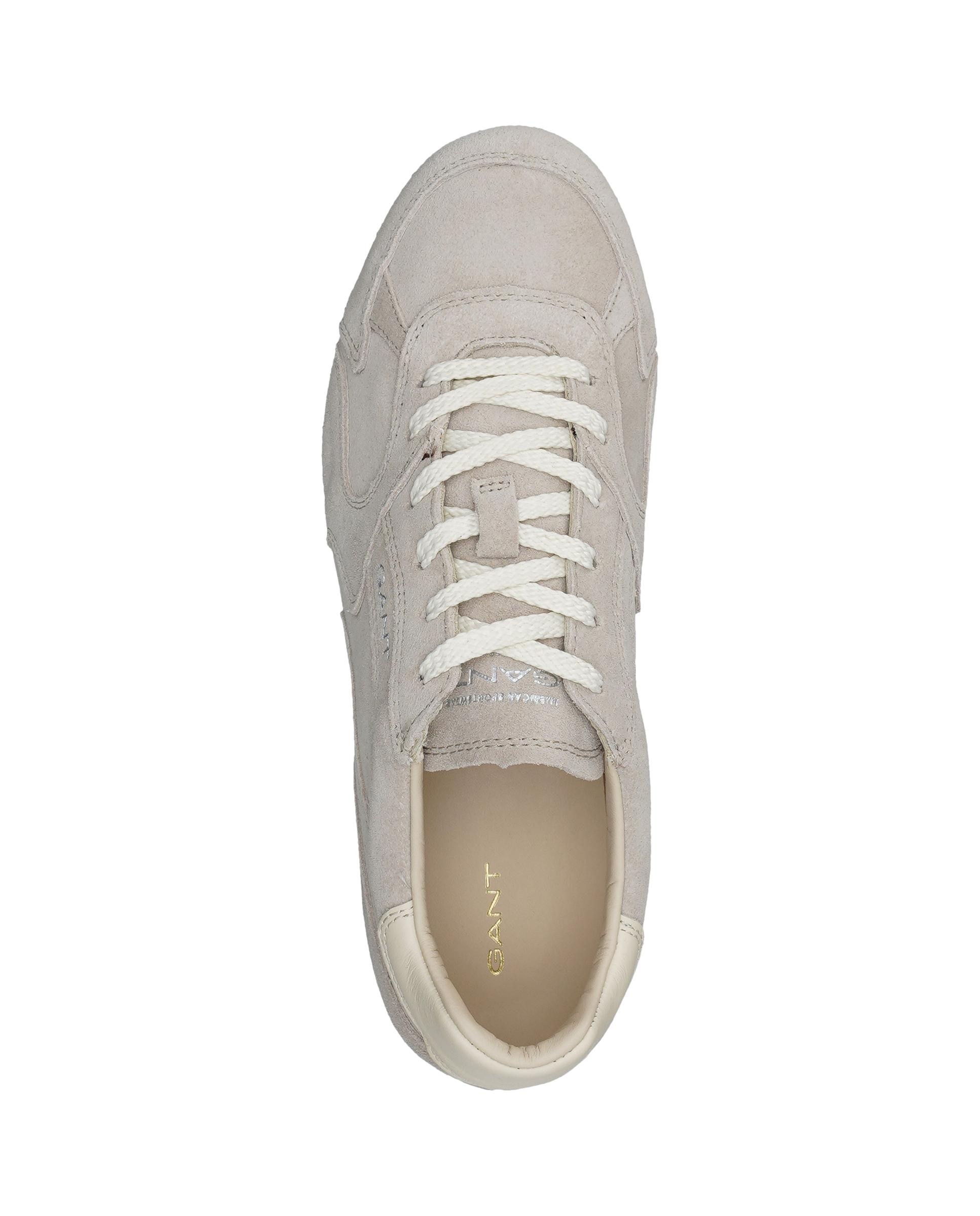 Zapatillas retro de mujer de suela plana y ajuste de cordones - Gant - Gris Gris-5