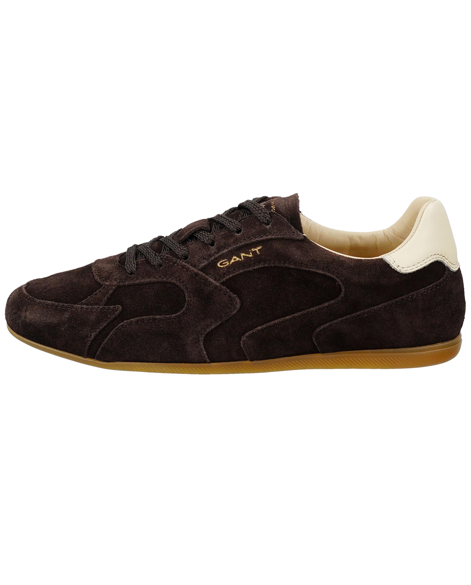 Zapatillas retro de mujer de suela plana y ajuste de cordones - Gant - Marrón oscuro Marrón oscuro-3