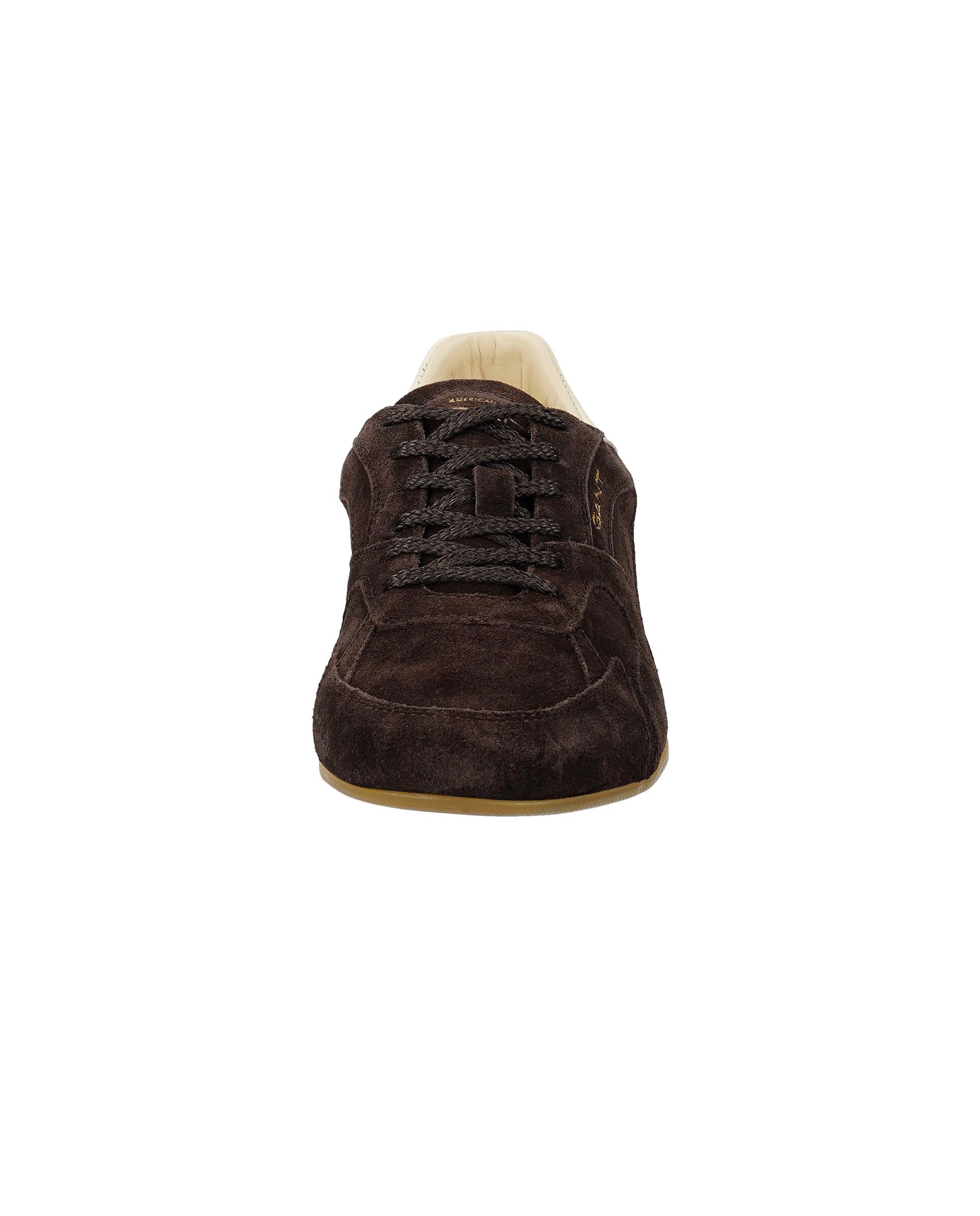Zapatillas retro de mujer de suela plana y ajuste de cordones - Gant - Marrón oscuro Marrón oscuro-2