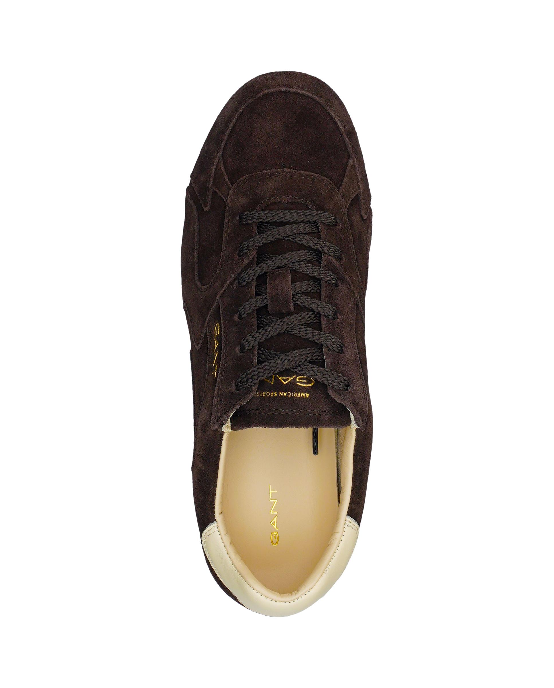 Zapatillas retro de mujer de suela plana y ajuste de cordones - Gant - Marrón oscuro Marrón oscuro-5