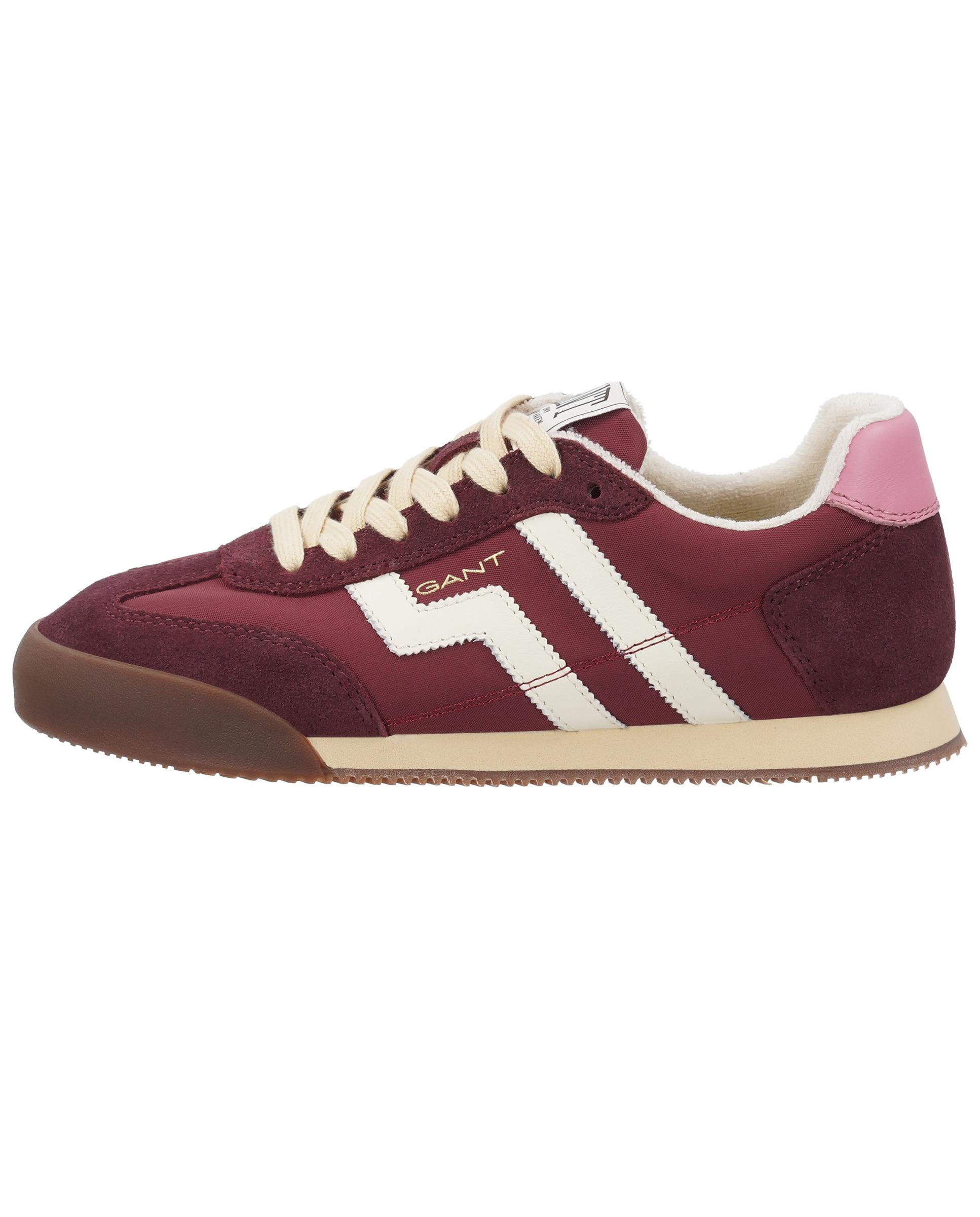 Zapatillas retro de mujer en piel con logo gant - Burdeos Burdeos-3