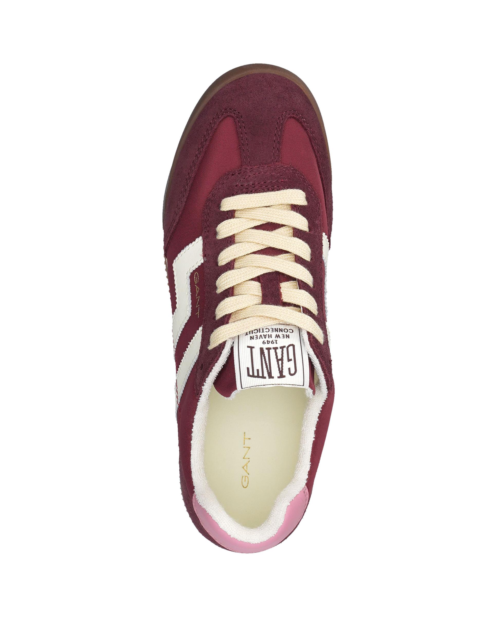Zapatillas retro de mujer en piel con logo gant - Burdeos Burdeos-5