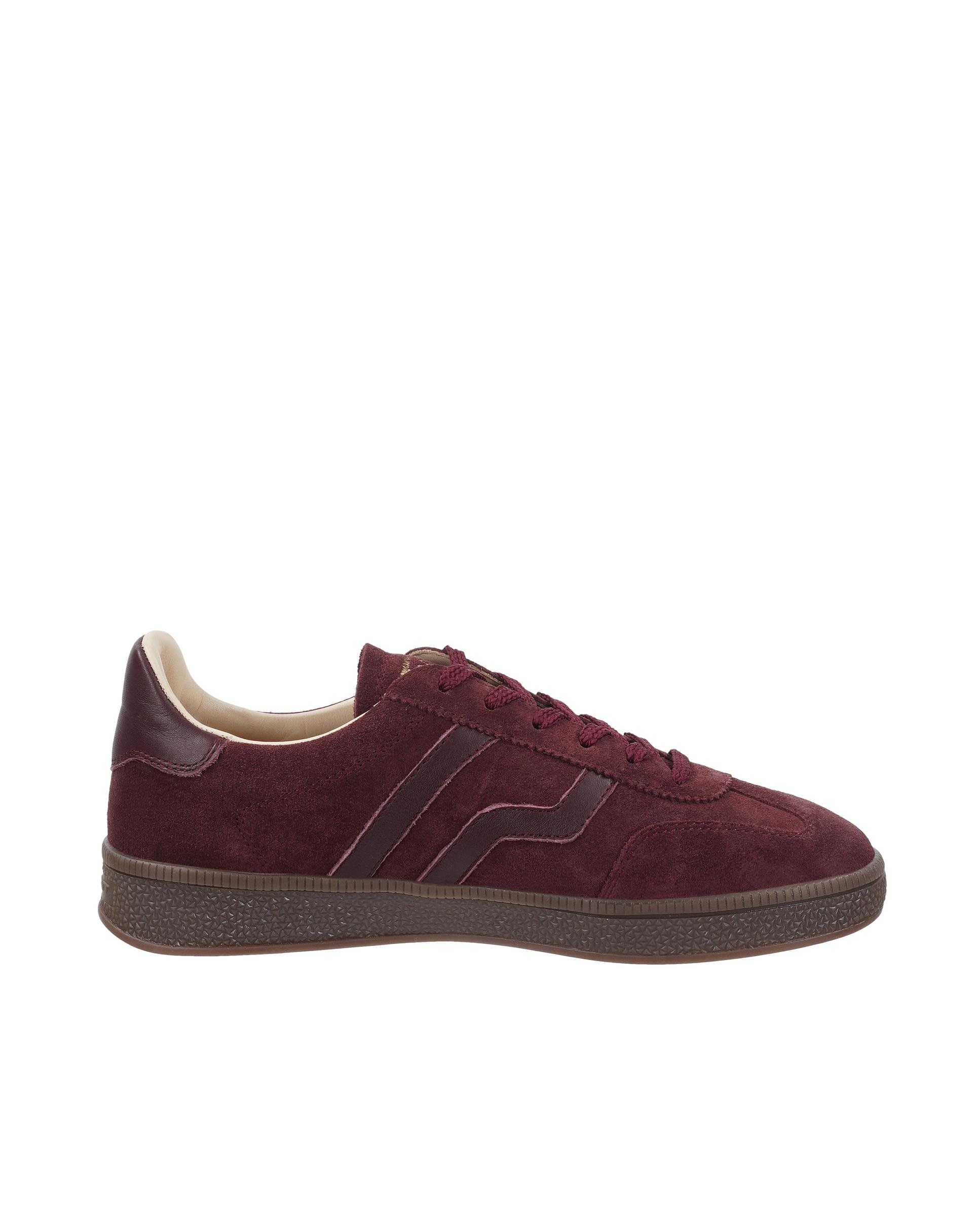 Zapatillas retro de mujer con ajuste de cordones y detalle lateral en contraste - Gant - Burdeos Burdeos-1