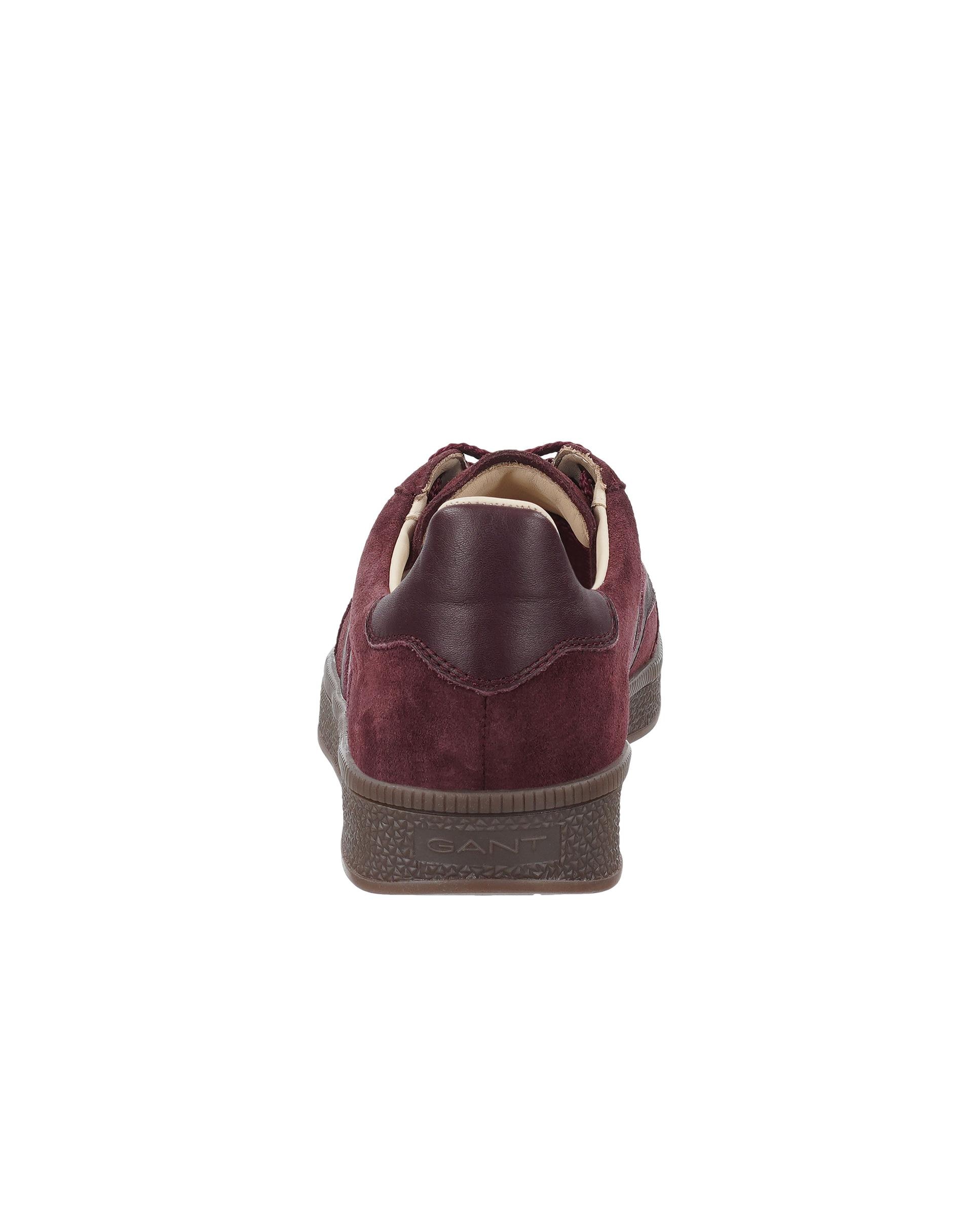 Zapatillas retro de mujer con ajuste de cordones y detalle lateral en contraste - Gant - Burdeos Burdeos-4