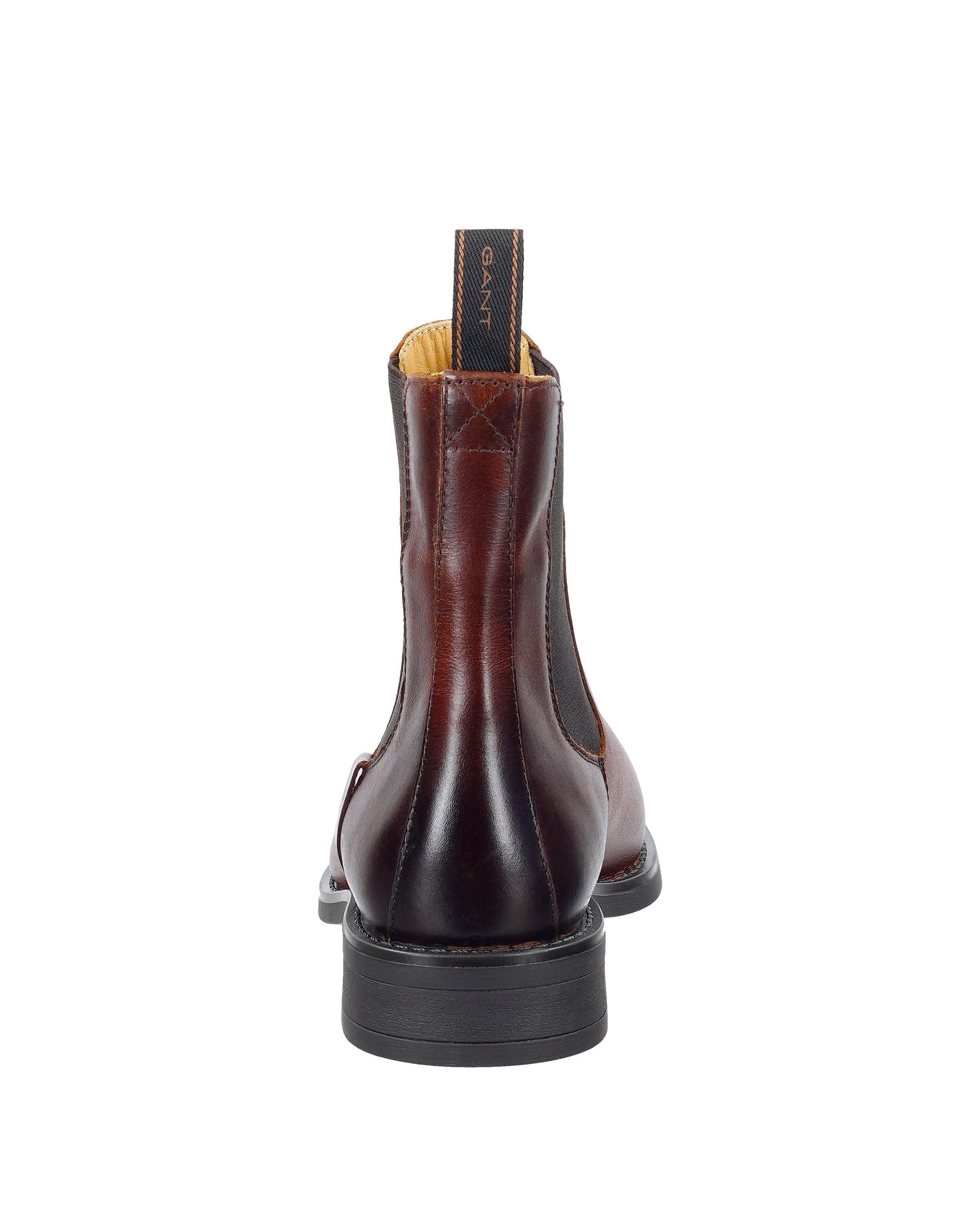 Botines de mujer de caña estrecha y elásticos laterales - Gant - Marrón oscuro Marrón oscuro-4