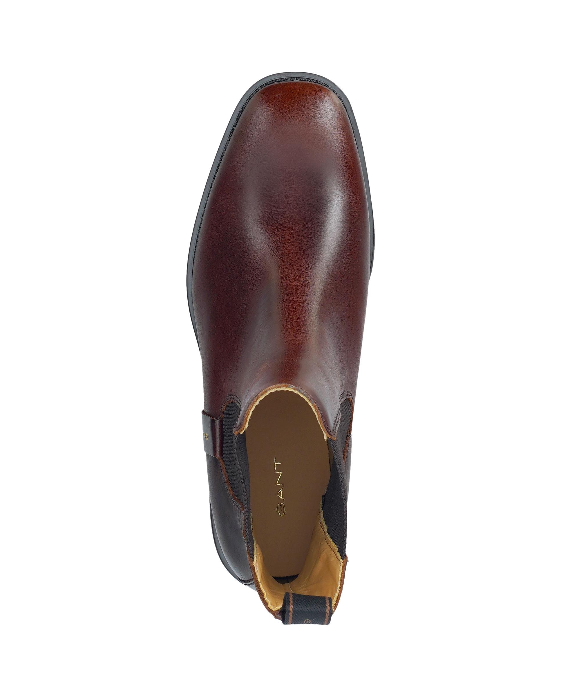 Botines de mujer de caña estrecha y elásticos laterales - Gant - Marrón oscuro Marrón oscuro-5