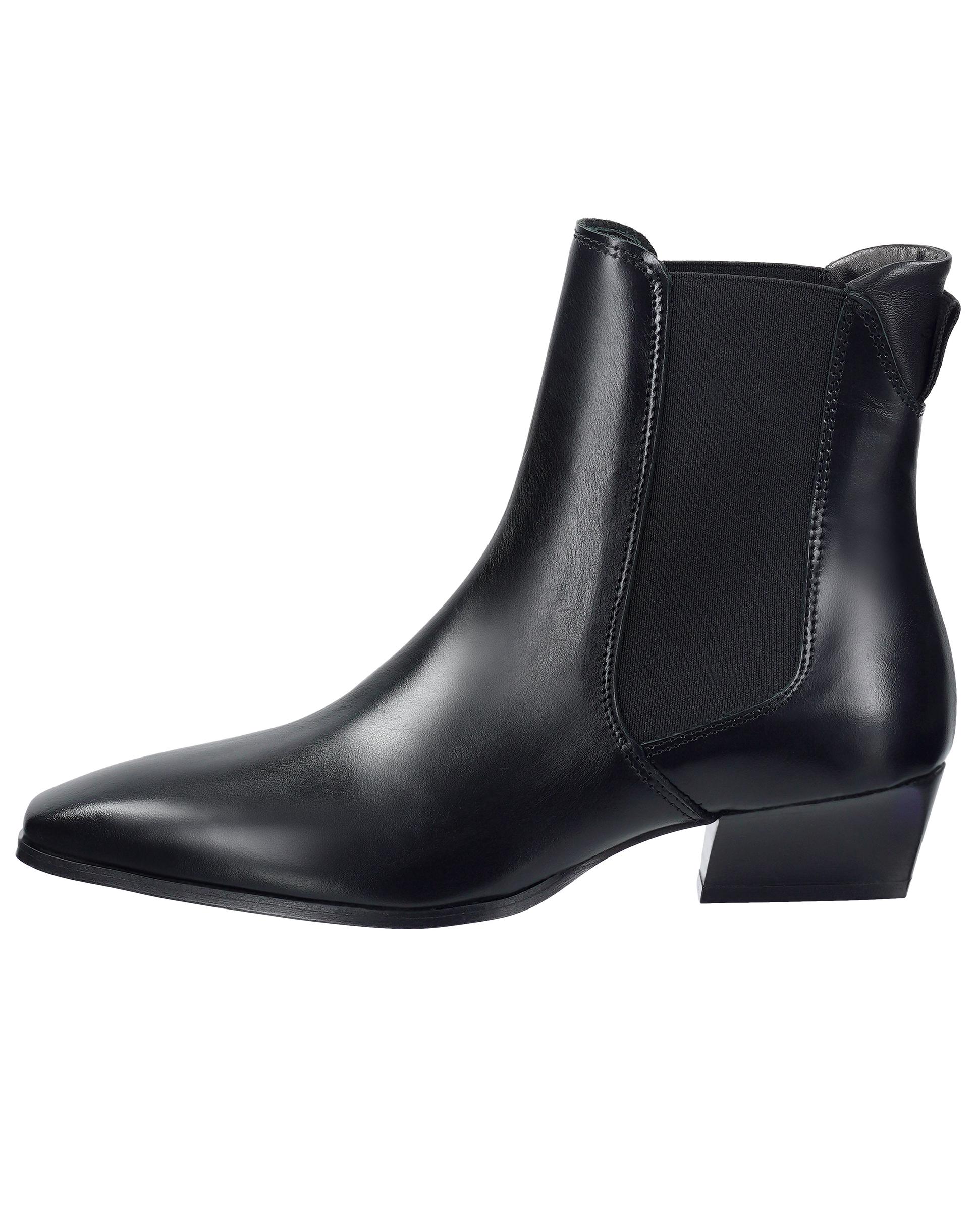 Botines chelsea de mujer con elásticos laterales y tacón en bloque - Gant - Negro Negro-3