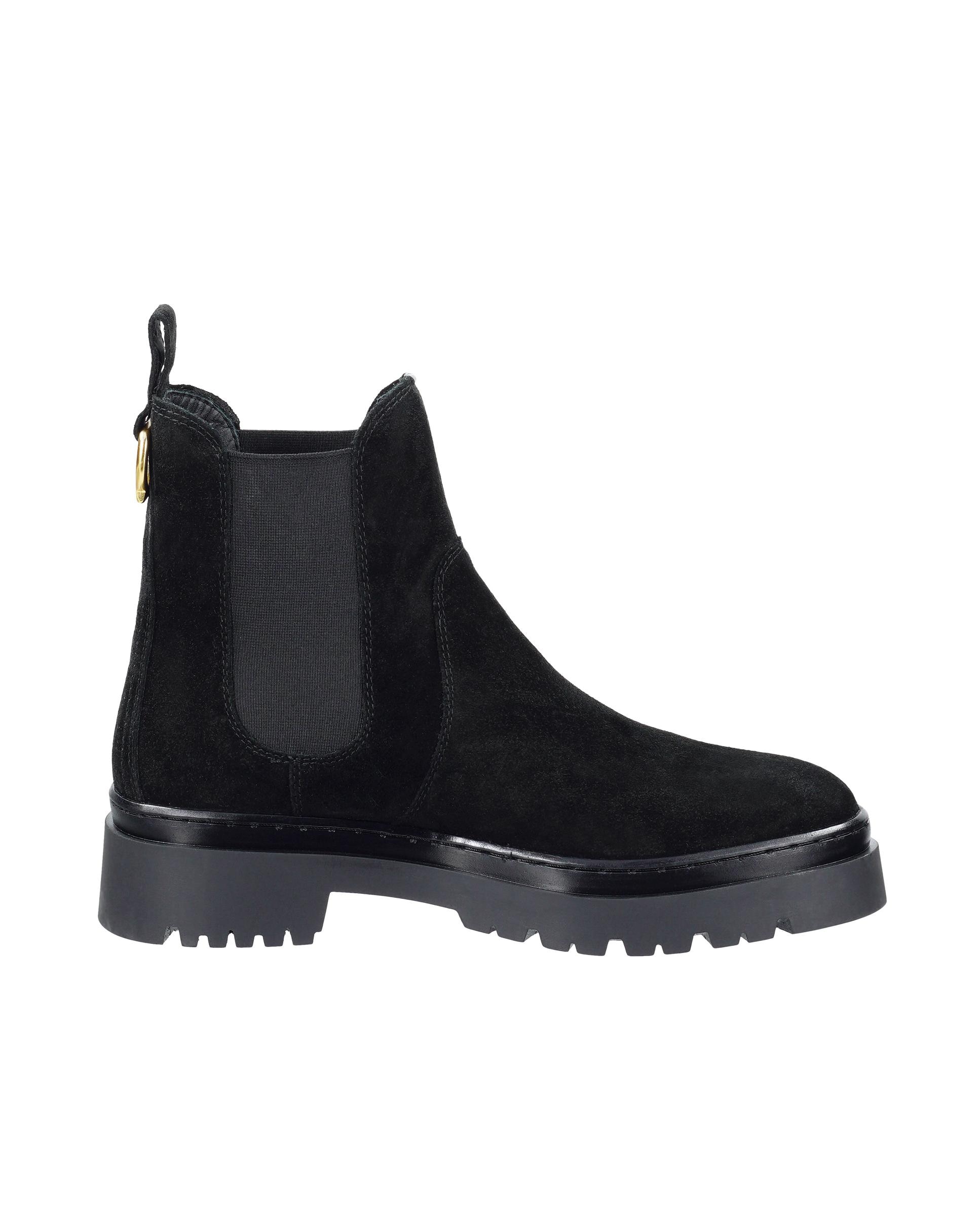 Botines chelsea de mujer con elástico lateral y caña estrecha - Gant - Negro Negro-1