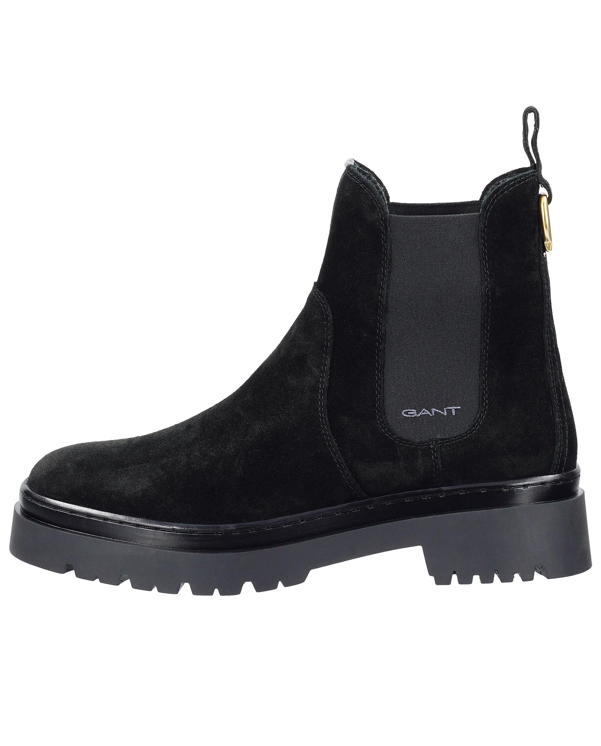 Botines chelsea de mujer con elástico lateral y caña estrecha - Gant - Negro Negro-3