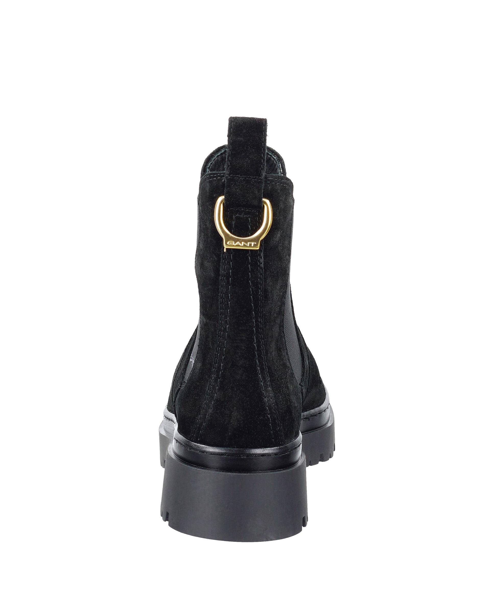 Botines chelsea de mujer con elástico lateral y caña estrecha - Gant - Negro Negro-4