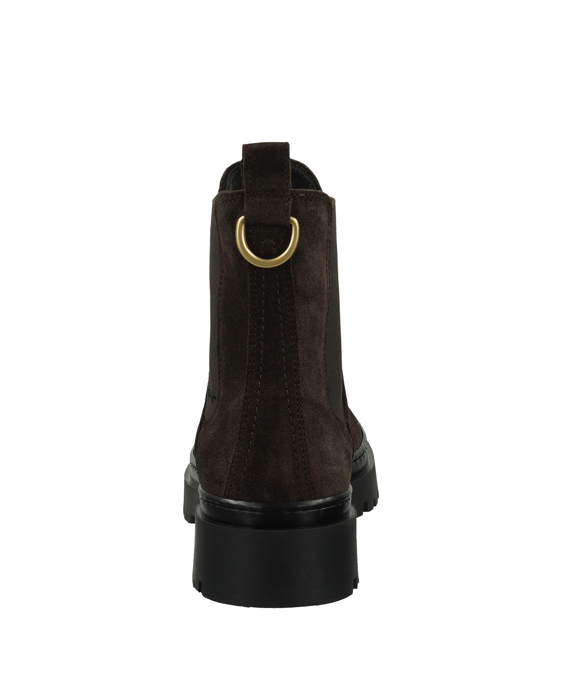 Botines chelsea de mujer con elástico lateral y caña estrecha - Gant - Marrón oscuro Marrón oscuro-4