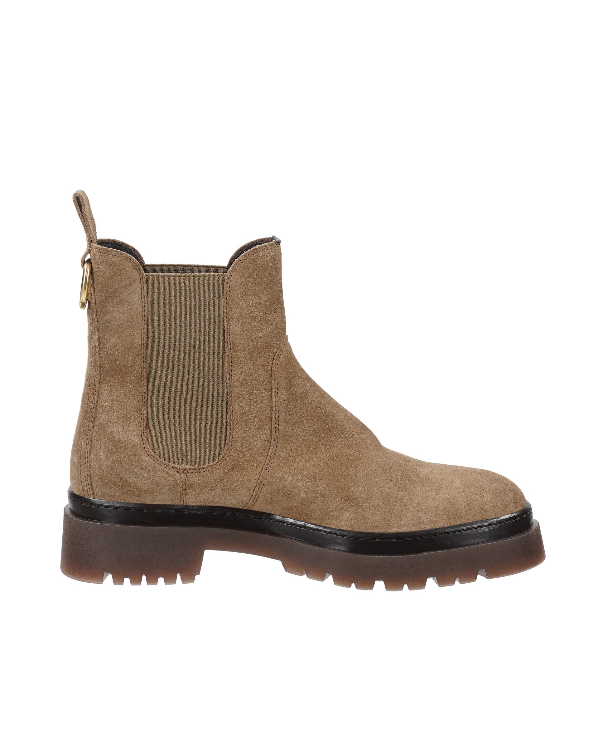 Imagen 0 de Botines chelsea de mujer con elástico lateral y caña estrecha Beige
