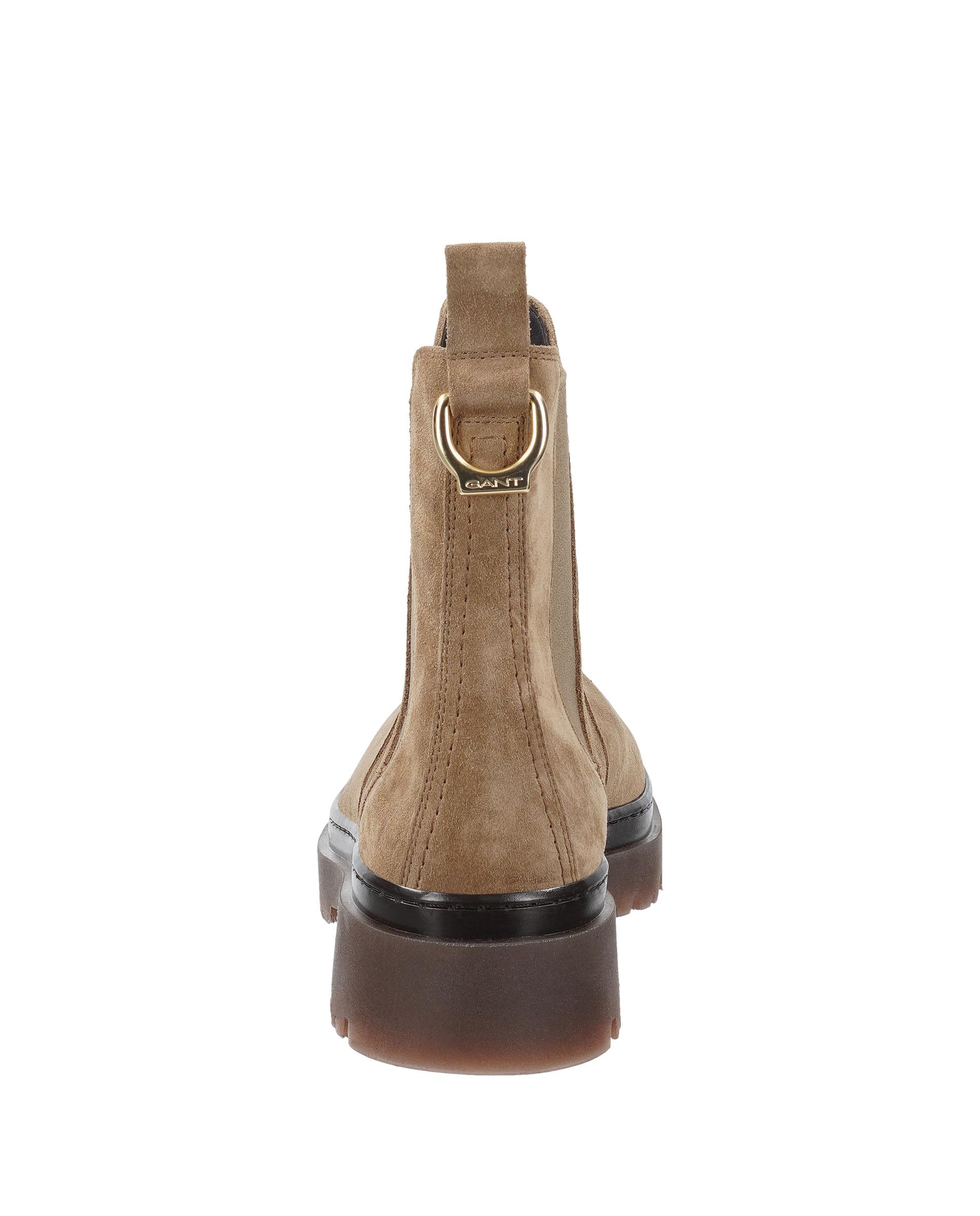 Botines chelsea de mujer con elástico lateral y caña estrecha - Gant - Beige Beige-4