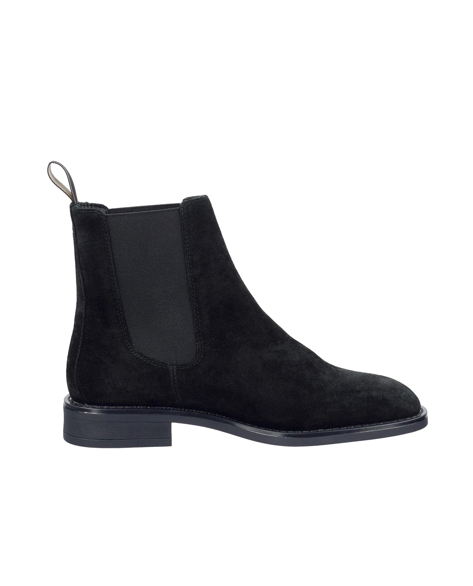 Botines de mujer de caña estrecha y elásticos laterales - Gant - Negro Negro-1