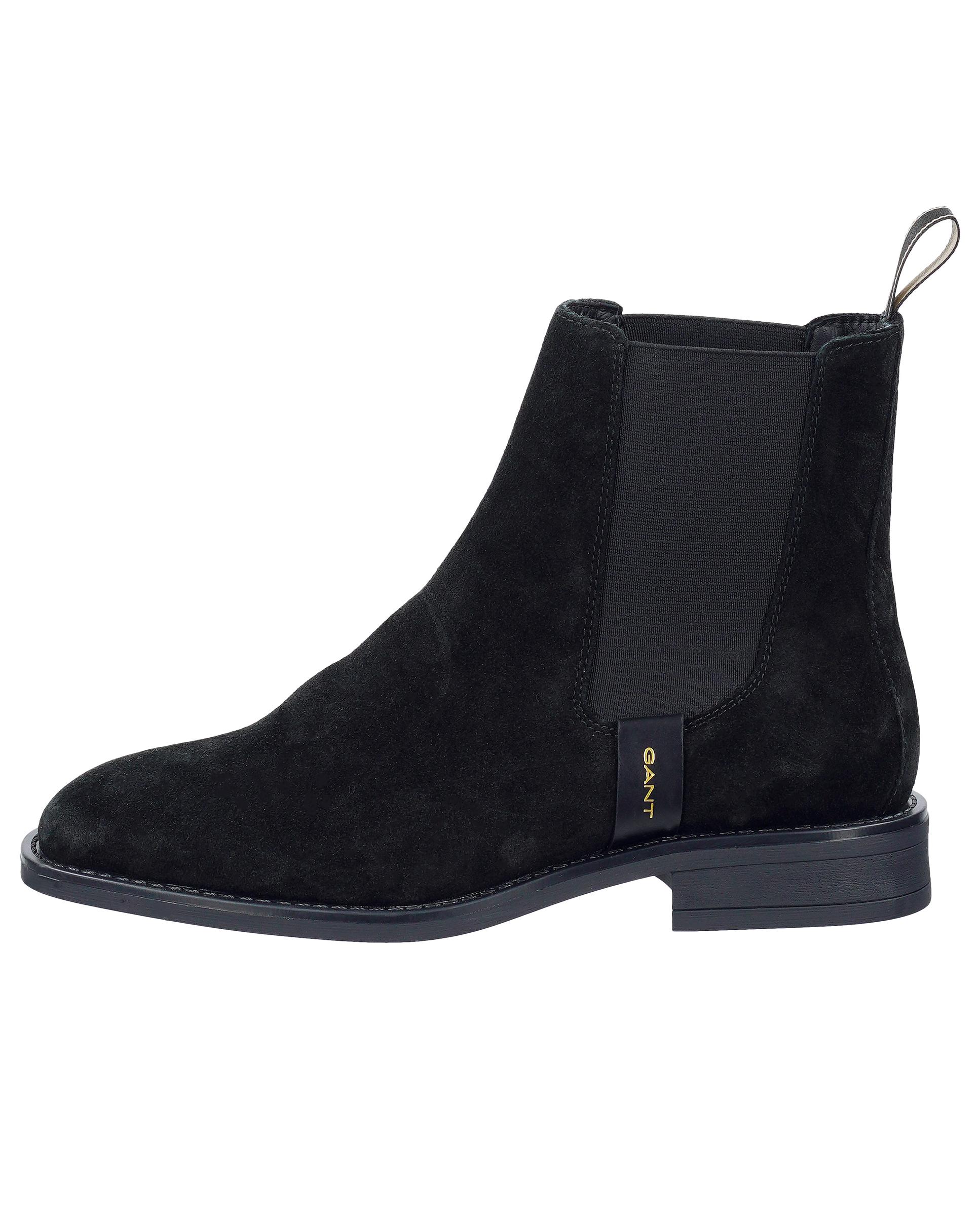 Botines de mujer de caña estrecha y elásticos laterales - Gant - Negro Negro-4
