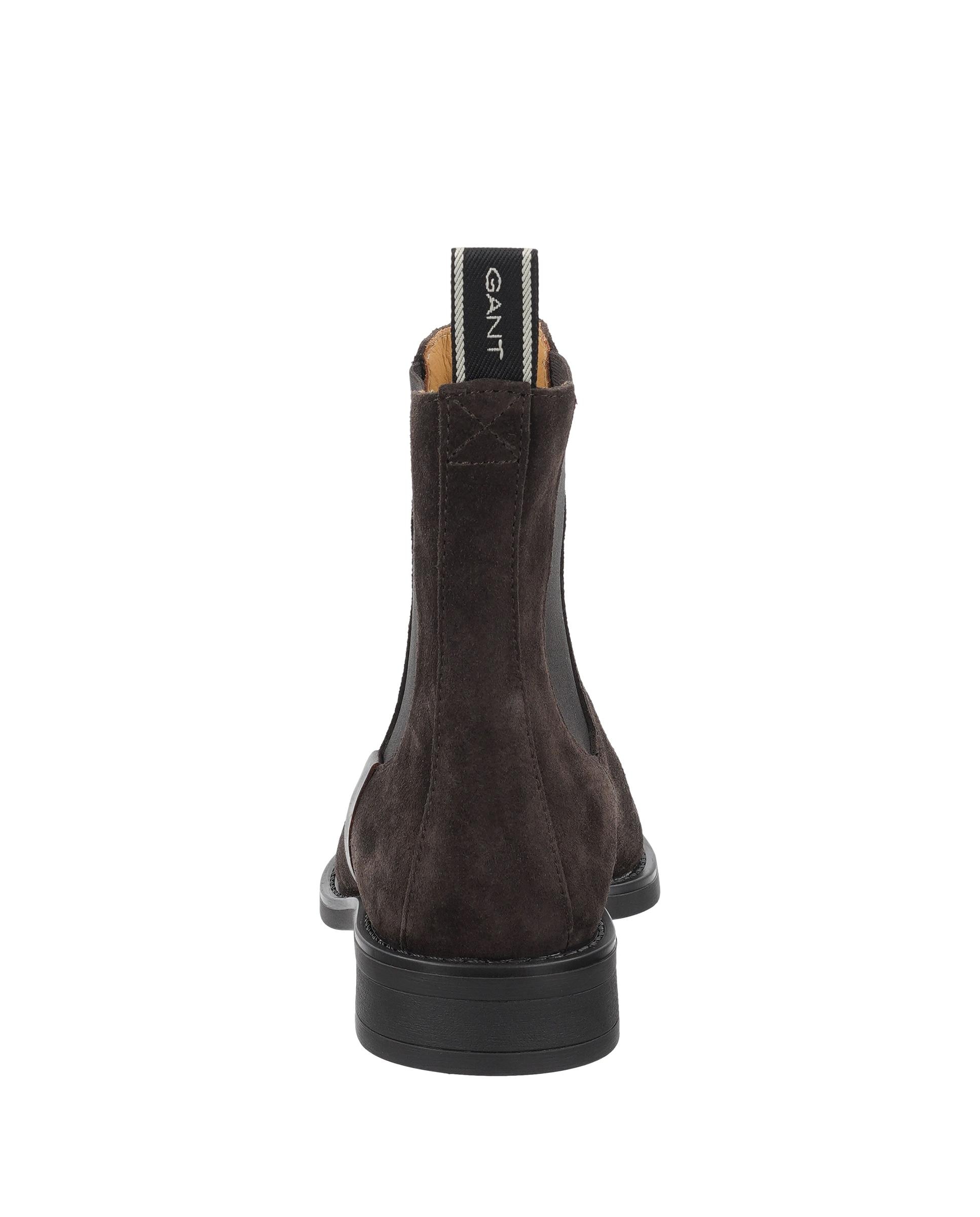 Botines de mujer de caña estrecha y elásticos laterales - Gant - Marrón oscuro Marrón oscuro-4